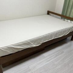 組立式セミダブルベッド（マットレス含み) 売りますの画像