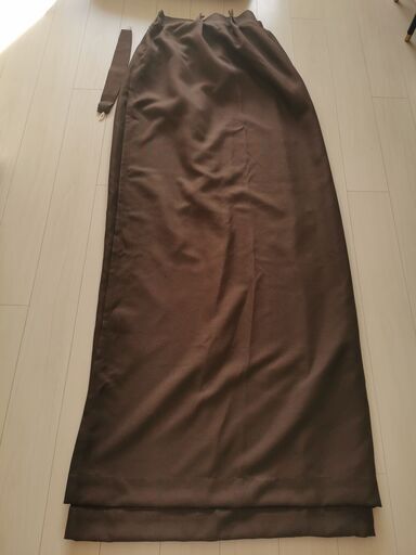 無印良品 防炎 遮光カーテン 杢ブラウン (幅189cm/丈185cm～190cm/吊り方：正面付け)