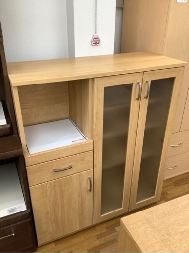 ニトリ　レンジボード　２枚扉　ナチュラル　COPAIN-100MRB-LBR2  参考価格:¥30,454