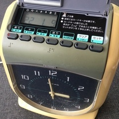 中古　タイムレコーダー　NIPPO　幅19.6　　奥行13.3　　高さ22.5　 （ｃｍ）　ニッポー　電子タイムレコーダーの画像