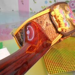 現品販売 42.980円 紫檀沖縄三線蛇皮強化張 優雅な模様の棹