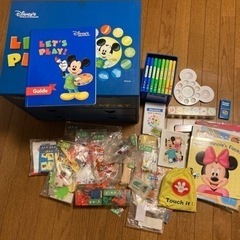 【DWE】レッツプレイDVD、お道具箱、お道具（欠品あり）のセット