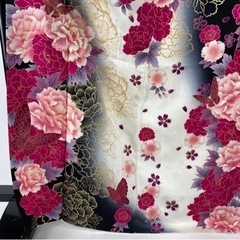 振袖 美品 名品 牡丹 蝶 刺繍 金彩 クリーム 袷の画像