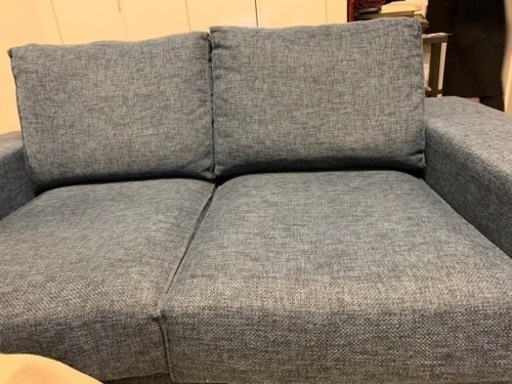 Noce製ソファTD9811A 2人掛けセット （オットマン付き）