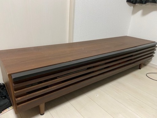 150センチ幅　テレビ台　ブラウン　木目