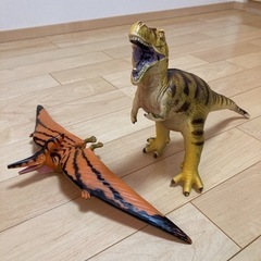 ティラノサウルス  プテラノドン　ビニール 恐竜 フィギュア  ソフビ