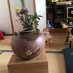 特別激安価格‼️🍀信楽焼  花瓶  明山🍀の画像