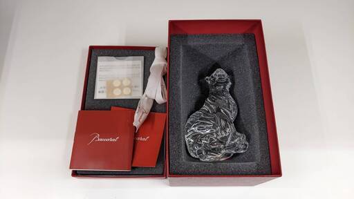 ?更に値下げ致しました???バカラクリスタル??Baccarat 干支 オブジェ フィギュリン オーナメント　寅 虎 置物 バカラ ク