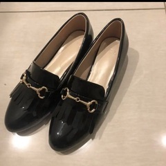 新品★フリンジ付きローファー★22.5★通勤通学面接にも