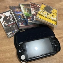 PSP1000 ブラック本体＋カセット5本セット