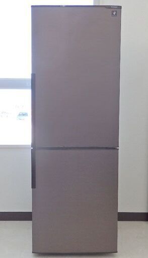 千歳市/恵庭市 SHARP/シャープ ノンフロン冷凍冷蔵庫 SJ-PD27C-T 271L 2017年製 2ドア 片開き ブラウン系 プラズマクラスター