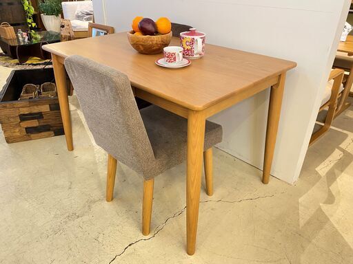 宇都宮でオシャレな家具を探すなら『オトワリバース！』B-COMPANY ビーカンパニー ダイニングテーブルセット 3点セット ナチュラル 中古品