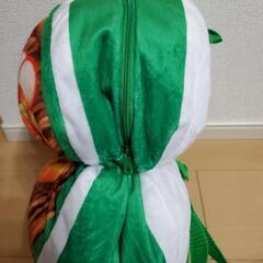 【未使用品】緑のたぬき　ぬいぐるみリュックの画像