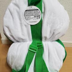 【未使用品】緑のたぬき　ぬいぐるみリュックの画像