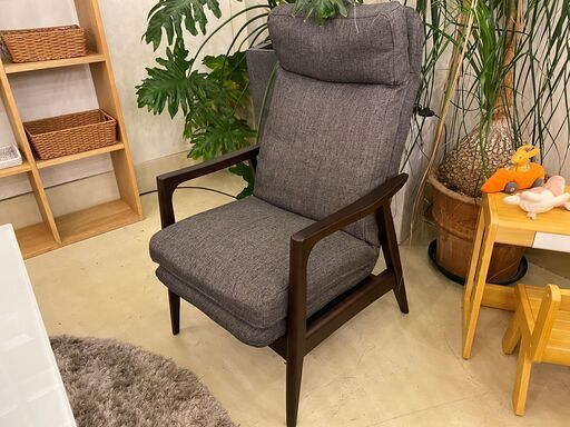 宇都宮でオシャレな家具を探すなら『オトワリバース！』ケユカ KEYUCA リクライニングソファ ダークグレー トルニオ チェア 未使用品 展示品 中古品