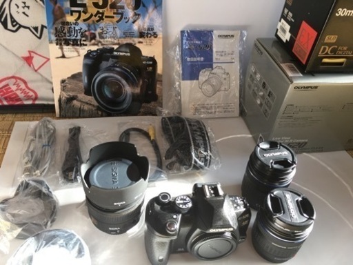 値下げオリンパス　デジタル一眼レフ　E  520 レンズ3本