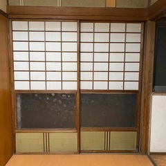 ⑤ガラスと障子の戸 ふすま 襖 古民家 扉 窓 ガラス戸 障子戸...