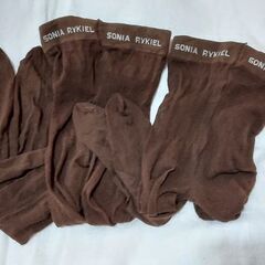 SONIA RYKIEL 花柄タイツストッキング(茶色)の画像