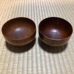 【無料】木製　お椀　2個