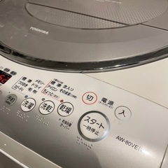 【お譲りします】ジャンク品東芝　乾燥機付洗濯機　aw-80ve(w)ホワイトの画像