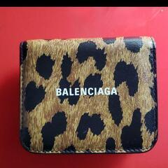バレンシアガ　レオパード　ミニウォレット　財布