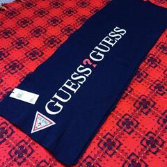 ゲス　GUESS マフラー　ダークブルー　未使用タグ付きです。