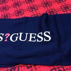 ゲス　GUESS マフラー　ダークブルー　未使用タグ付きです。の画像