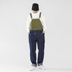 A65男女兼用チューブサロペット大人デッキサロペットオーバーオー...