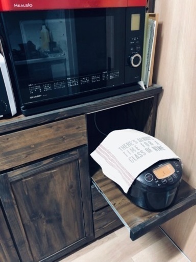 【緊急値下】北欧風食器棚　アンティーク食器棚　美品　天然木