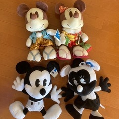 【あげます】【中古】ぬいぐるみ　ミッキー　ミニー