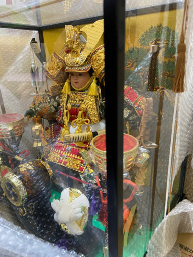 【購入者決定】初節句お孫様への贈り物に…五月人形/子供大将/兜飾りケース人形/鯉のぼり