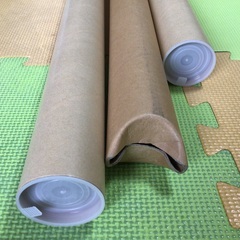 ポスターの筒☆蓋付き☆3本☆ダンボール筒の画像