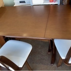 【美品】ダイニングテーブル イス 収納  4人掛け リビング 食...
