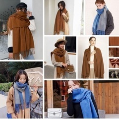 【新品】大判マフラー、ストール、キャメルの画像