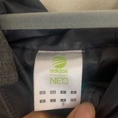 ☆APP-935 アディダス フード付きジップアップブルゾン グレー サイズ Lの画像