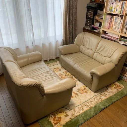 2人掛けソファ　2個セット