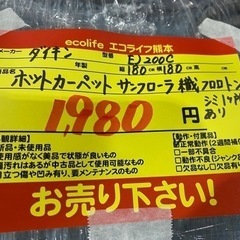ダイキン ホットカーペット サンフローラ織 フロロトロン 2畳用 【111N1】の画像