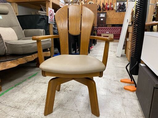 【愛品館 江戸川店】浜本工芸 回転式ダイニングチェア ID:150-046555-007