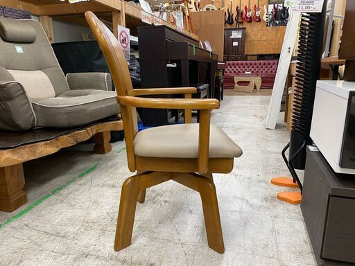 【愛品館 江戸川店】浜本工芸 回転式ダイニングチェア ID:150-046555-007
