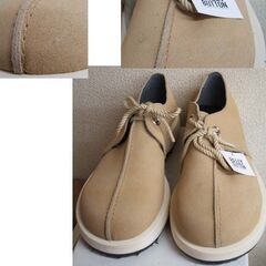 タグ付き未使用 25.5cm ★ ベリーボタン メンズシューズ キャメル 紐靴 スエード ムートンカバー付き 冬 男性用 ☆ PayPay(ペイペイ)決済可能 ☆ 札幌市 豊平区 平岸の画像