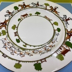 【愛品館江戸川店】WEDGWOOD ウェッジウッド ハンティングシーン 27cmプレート ID102-024697-007の画像