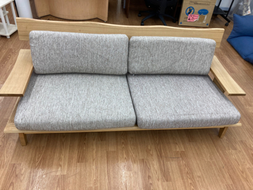 【中古品】ニトリ 3人掛け用ソファ AKATSUKI NA ソファ 木製 3人掛け