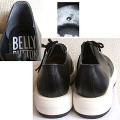 未使用 24.5cm ★ ベリーボタン メンズシューズ ブラック 紐靴 スエード ムートンカバー付き 冬 男性用 黒 ☆ PayPay(ペイペイ)決済可能 ☆ 札幌市 豊平区 平岸の画像