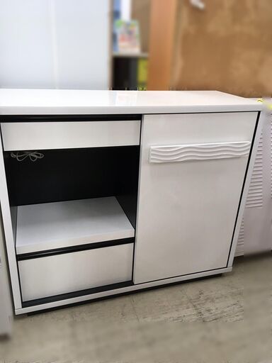 J766　ガルト　SULEシュール レンジボード 120ミドルボード レンジ台　幅1180×奥行445×高さ1000mm 新品参考売価52000円 クリーニング済み