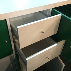 ▼△美品です！カラーボックスボード グリーン&ホワイト△▼AK305の画像