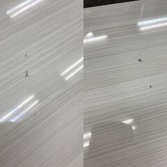 【中古】ローテーブル ホワイト系　木目☆の画像