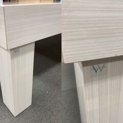 【中古】ローテーブル ホワイト系　木目☆の画像