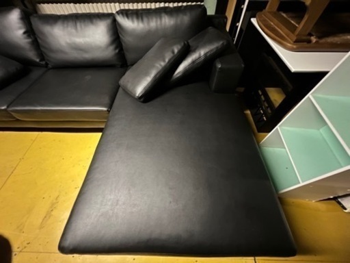 ☆美品☆ レザー製　カウチソファー【値下げしました】