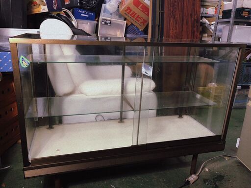大型ガラスケース ショーケース 収納家具 昭和レトロ アンティーク
