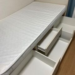 1年使用状態良好のニトリ シングルベッド＆マットレスの画像